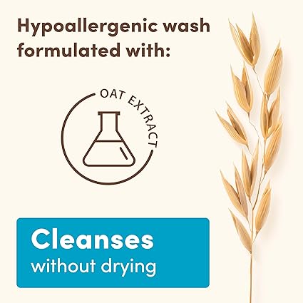 Aveeno Baby Daily Moisture Gentle Body Wash & Shampoo with Oat Extract, 2-in-1 Baby Bath Wash & Hair Shampoo, Tear- & Paraben-Free for Hair & Sensitive Skin, Lightly Scented, 18 fl. oz