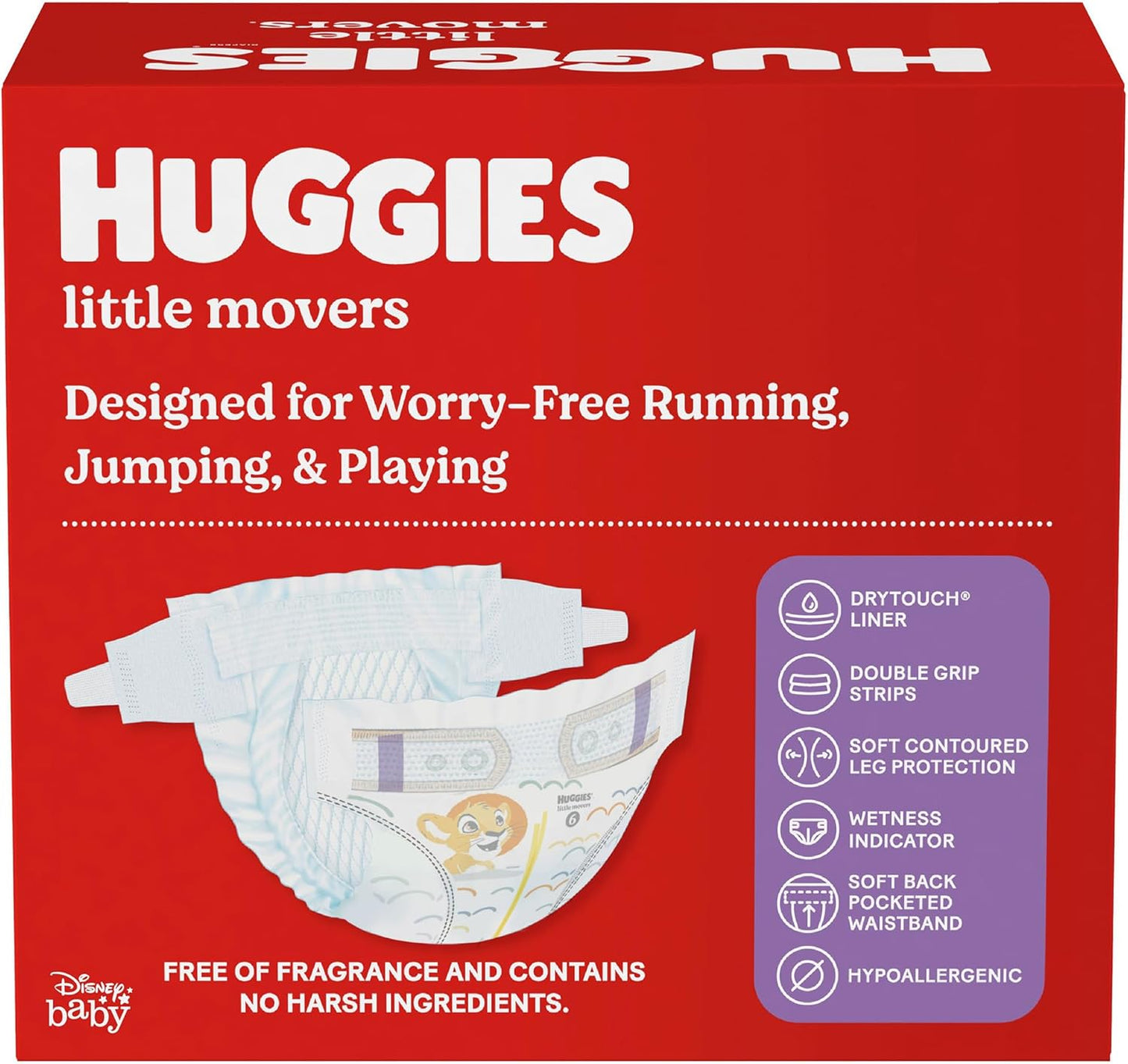 Huggies Size 3 Diapers, Little Movers Baby Diapers, Size 3 (16-28 lbs), 136 Count