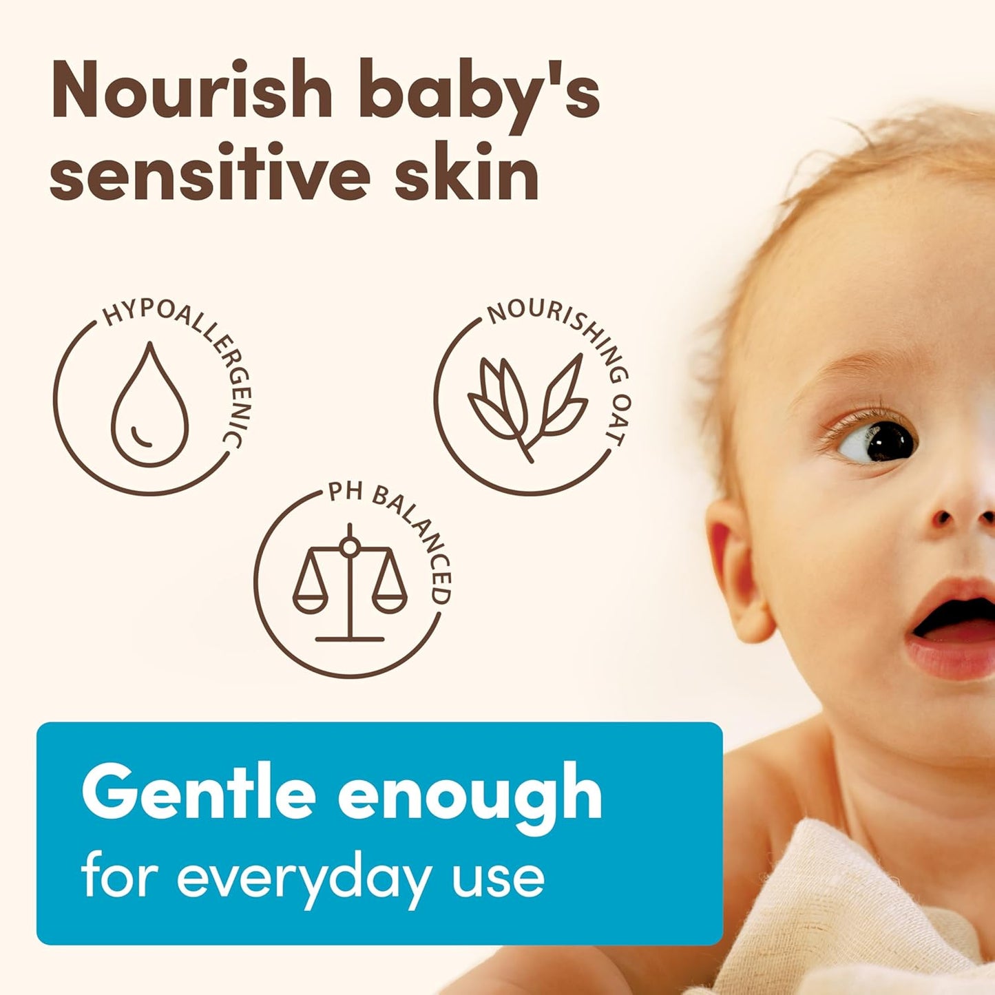 Aveeno Baby Daily Moisture Body Lotion for Sensitive Skin, Hypoallergenic Moisturizing Baby Lotion with Nourishing Oatmeal to Deeply Moisturize Baby's Skin, Fragrance-Free, 18 fl. oz Visit the Aveeno Baby Store